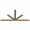 Ekena Millwork Saratoga Rough Sawn Timber Gable Bracket, Douglas Fir, 108"W x 54"H x 2"D x 6"F, 12/12 Pitch GBW108X54X0206SAR00RDF - alternate 5